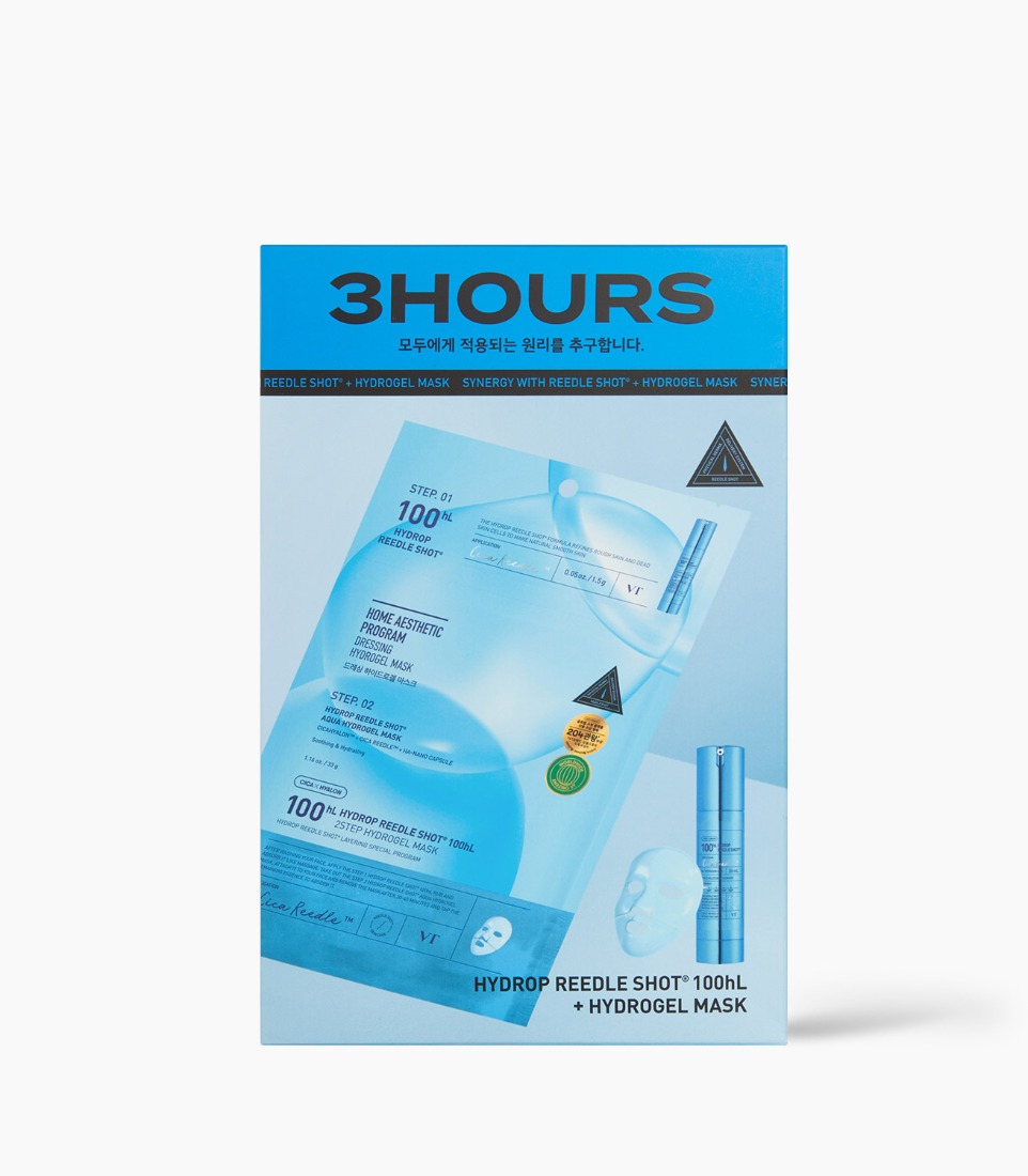 VT HYDROP REEDLE SHOT® 100hL 2STEP HYDROGEL MASK (1.5g+33g*4)