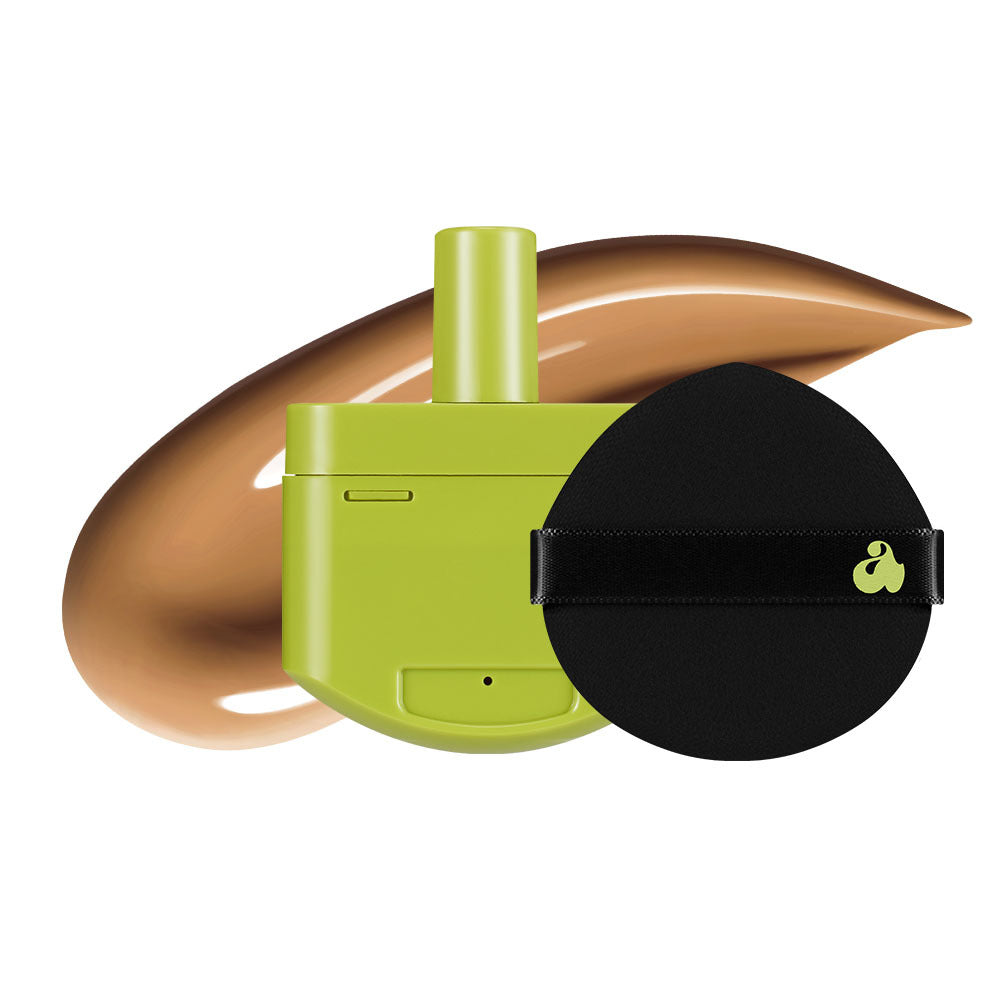 Satin Wear Healthy-Green Cushion RE-FEEL 32N Middle Honey (+ Puff)