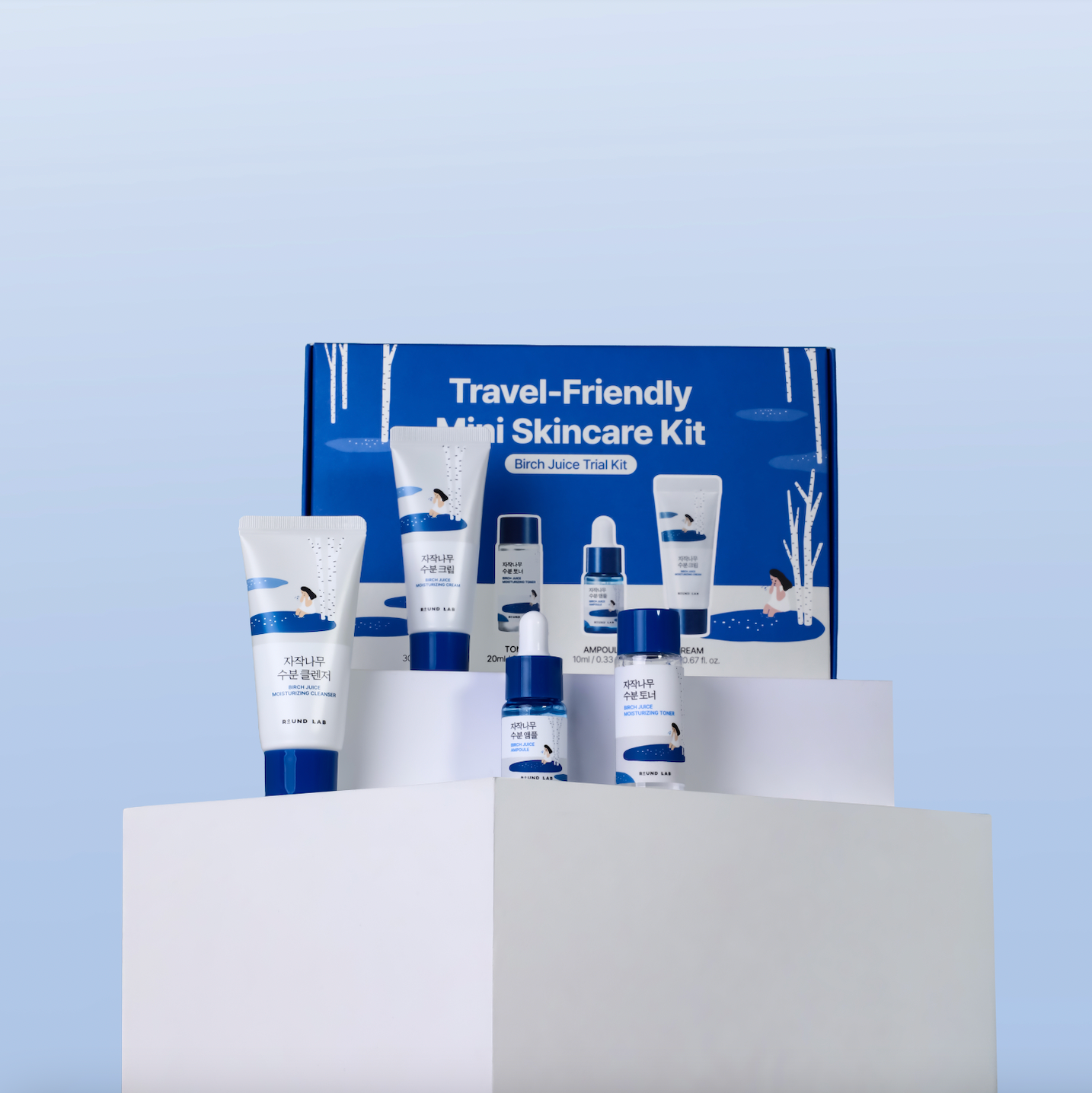 BIRCH JUICE TRIAL KIT (Cleanser 30ml + Toner 20ml + Ampoule 10ml + Cream 20ml)