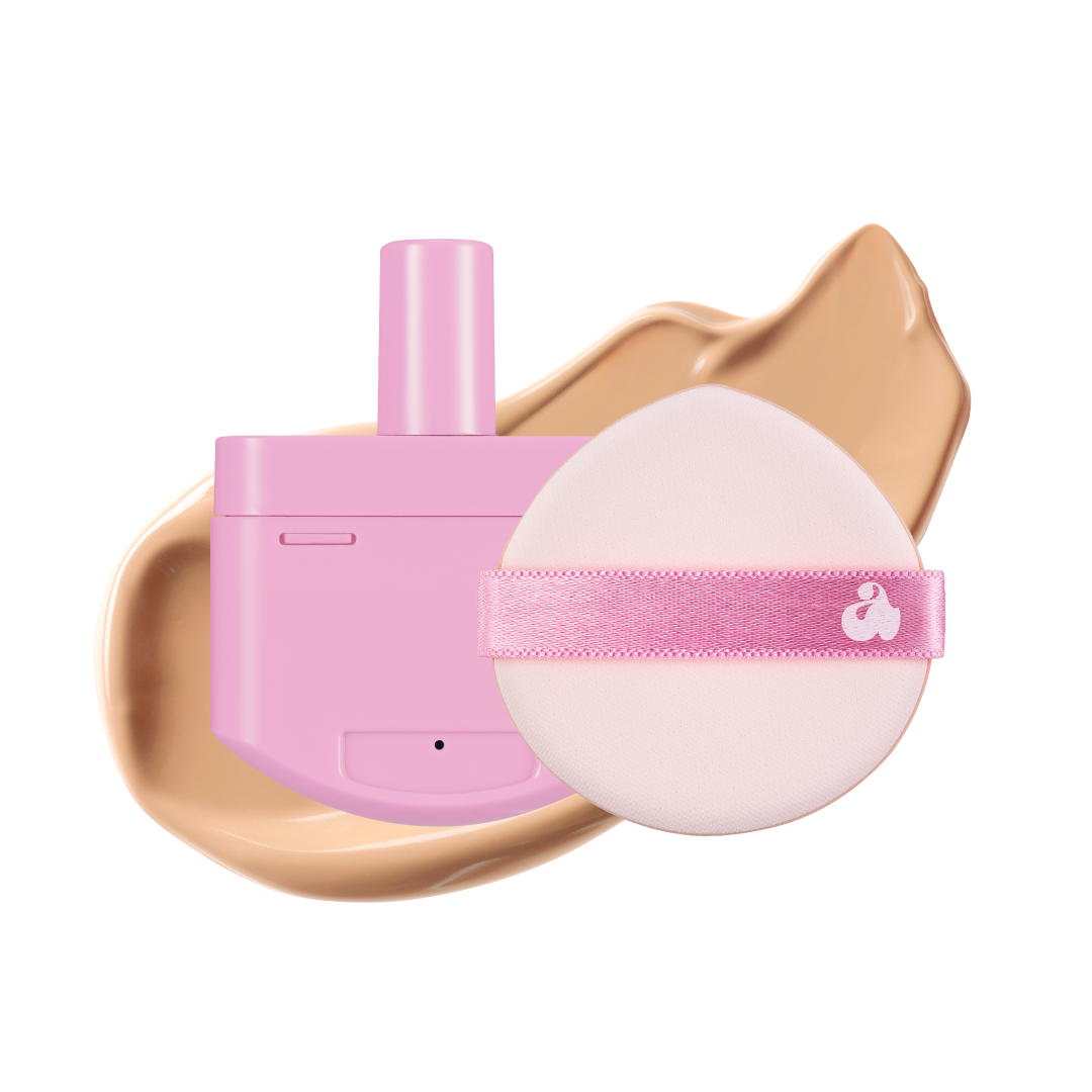 Don't Touch Glass Pink Cushion RE-FEEL 23W With Care (+ Puff)