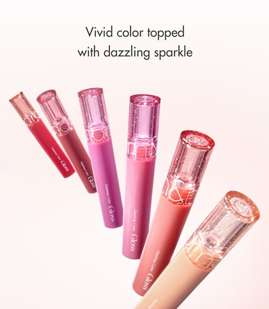 rom&nd GLASTING COLOR GLOSS S01 PEACH SPARKLE