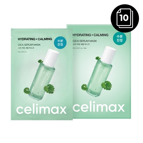 CELIMAX THE REAL CICA CALMING SERUM MASK 10EA