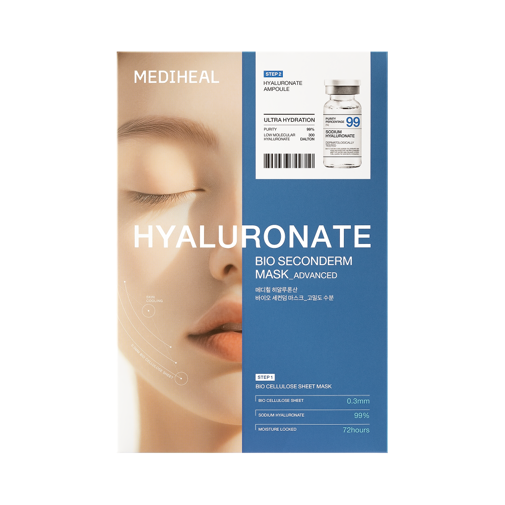 MEDIHEAL Hyaluronic Acid Bio Secondderm Mask (Hydra Dense) 10ea