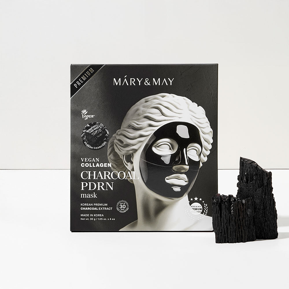 Mary&May Vegan Collagen Charcoal PDRN Mask (30g x4)