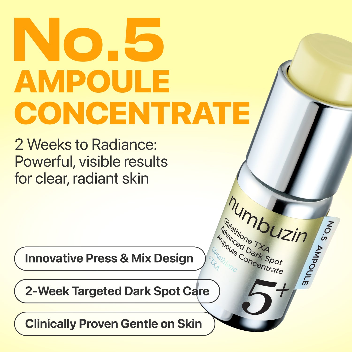 numbuzin No.5 Glutathione100 x TXA10 Advanced Dark Spot Ampoule Concentrate (10g)