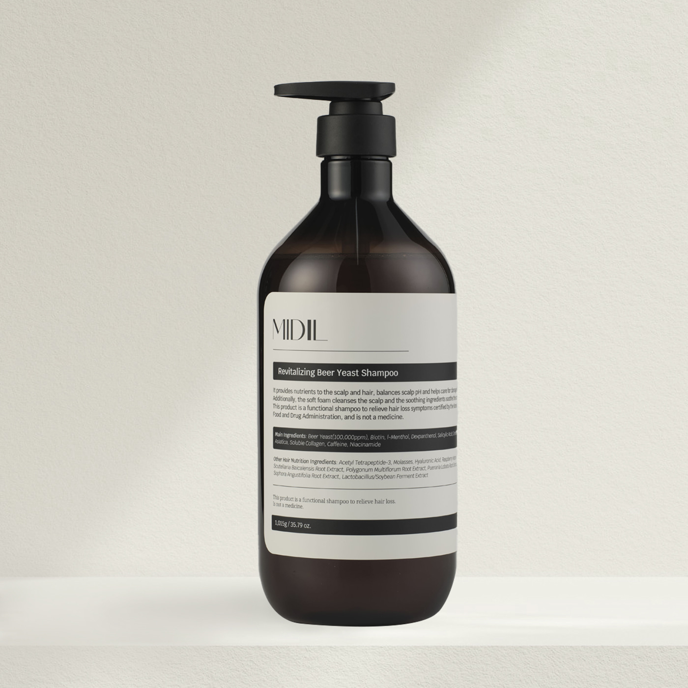 MIDIL Revitalizing Beer Yeast Shampoo 500ml (Anti-hair loss)