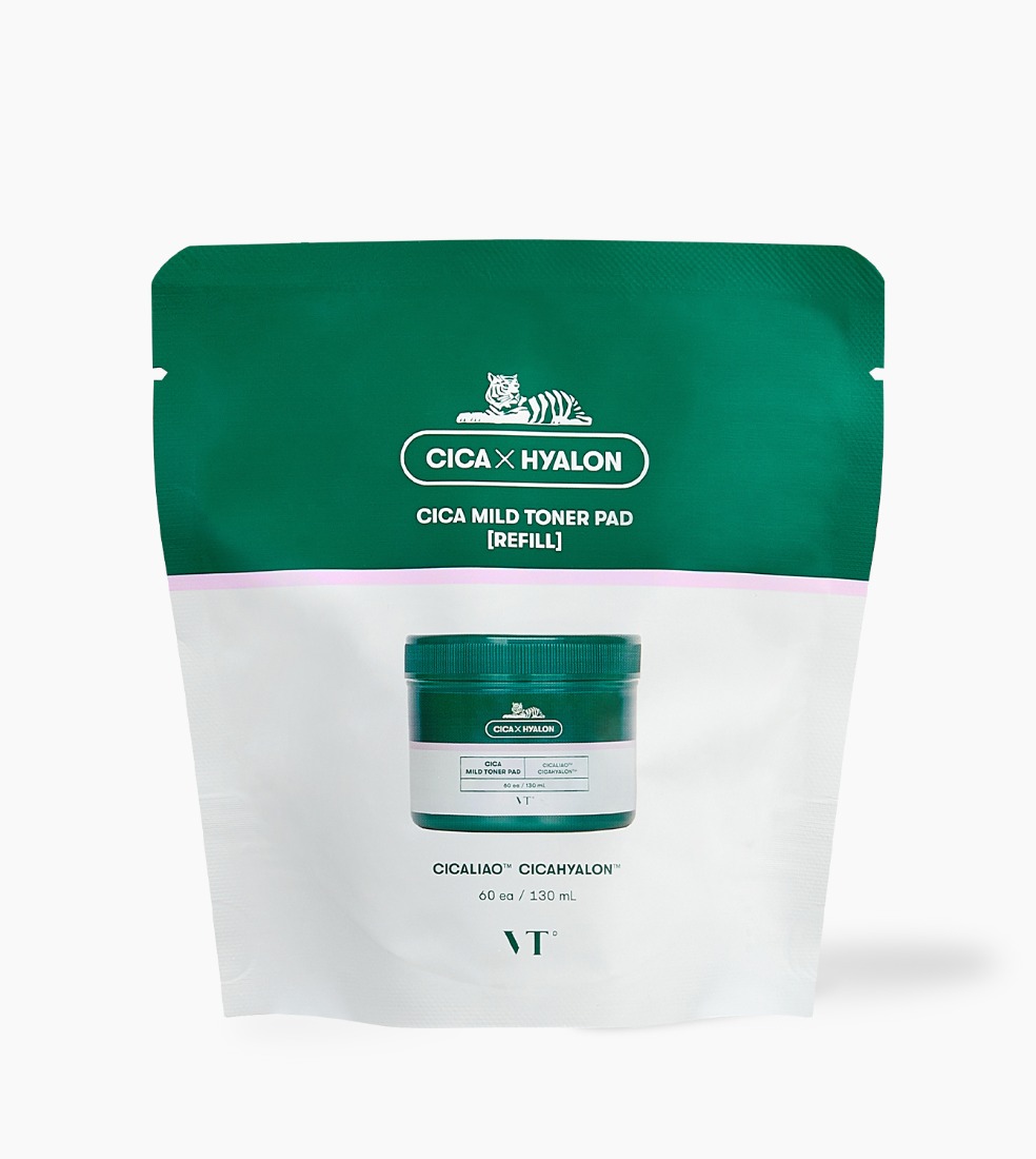 VT CICA MILD TONER PAD REFILL (60ea, 130ml)