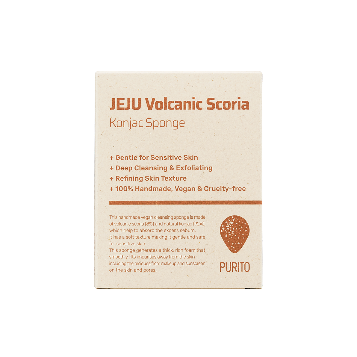 PURITO JEJU Volcanic Scoria Konjac Sponge