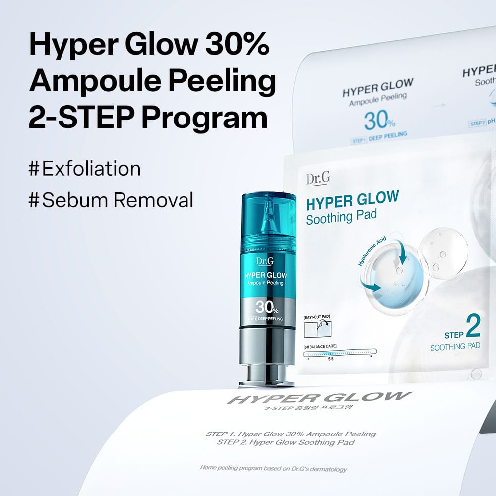 Dr.G_Hyper Glow 30% Ampoule Peeling 2-STEP Program_15+13*4_25 (ampoule 15ml / pad 4ea (13g))