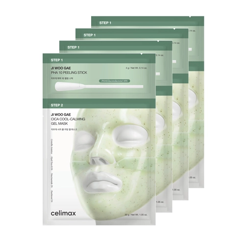CELIMAX JI WOO GAE CICA PHA PEEL 2-STEP GEL MASK 4EA