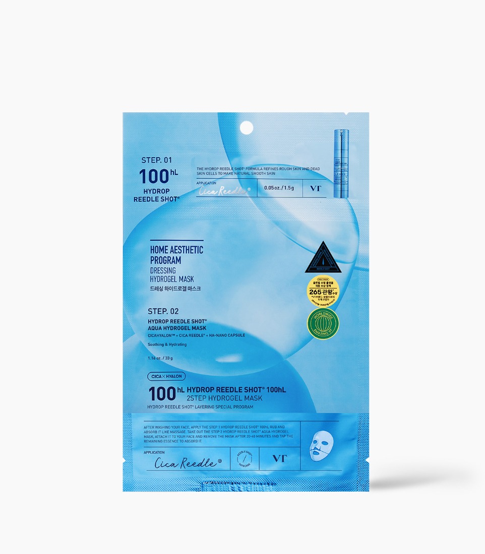 VT HYDROP REEDLE SHOT® 100hL 2STEP HYDROGEL MASK (1.5g + 33g)