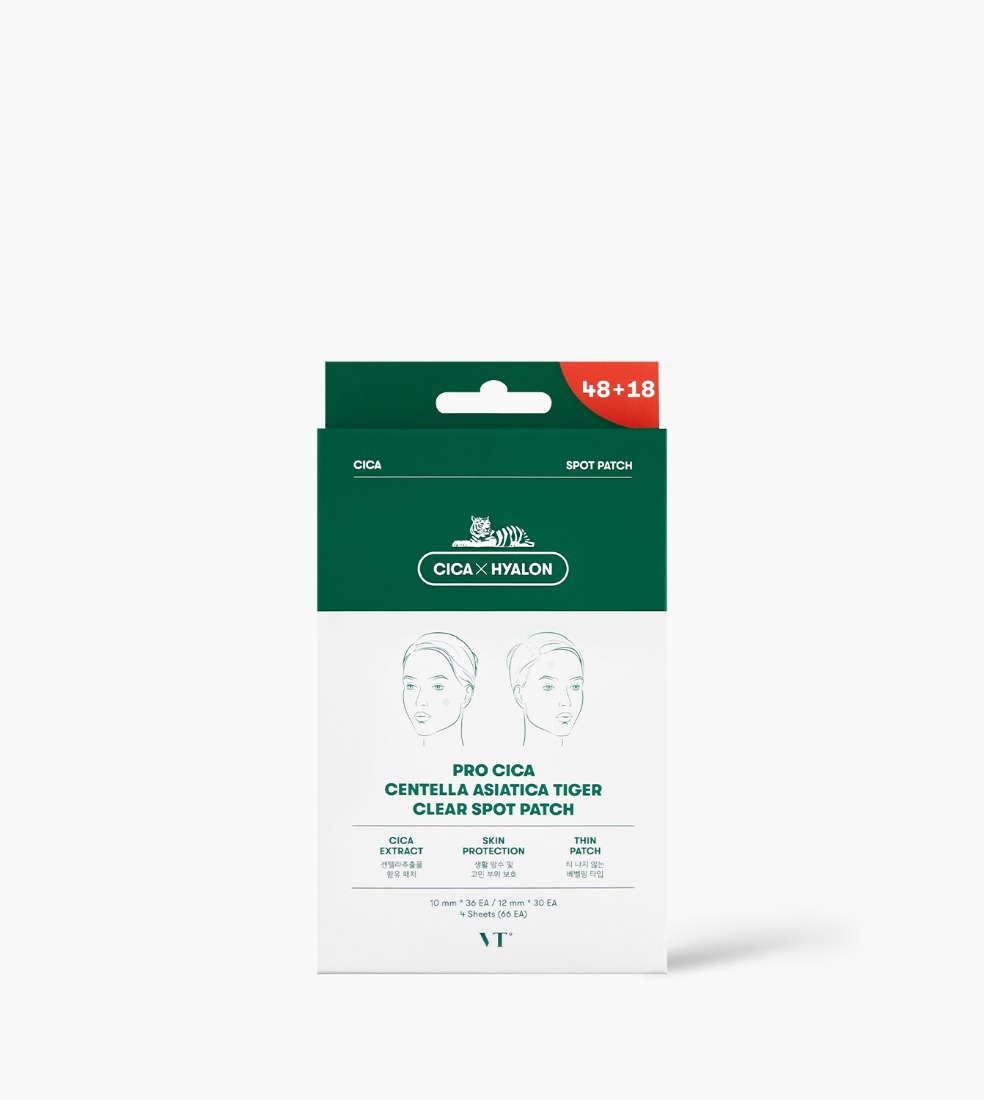 VT PRO CICA CENTELLA ASIATICA TIGER CLEAR SPOT PATCH 4pcs/15ea*2+18ea*2(66EA)