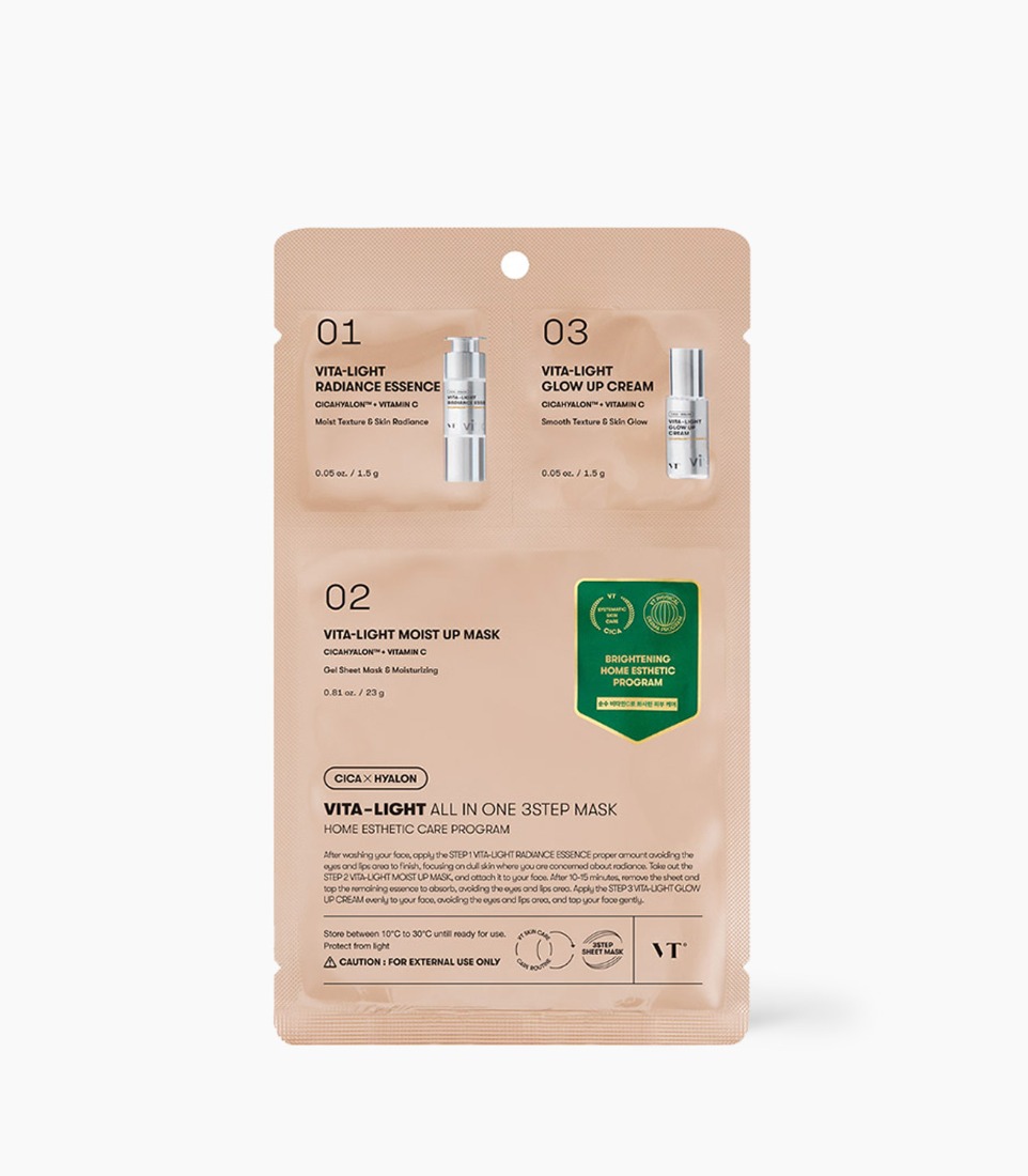 VT VITA-LIGHT ALL IN ONE 3STEP MASK (STEP1,3 - 1.5g / STEP2 - 24g)
